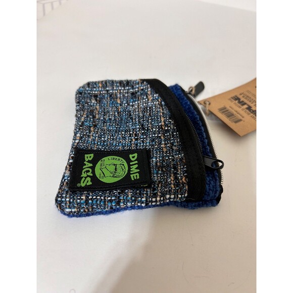 NWT DIME BAGS Zipline Hemp Pouch W Clip, 5” Midnight Blue 2 Pocket - Picture 5 of 9